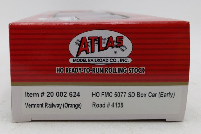 Atlas 20002624 HO Scale Vermont Railway FMC 5077 SD Boxcar #4139