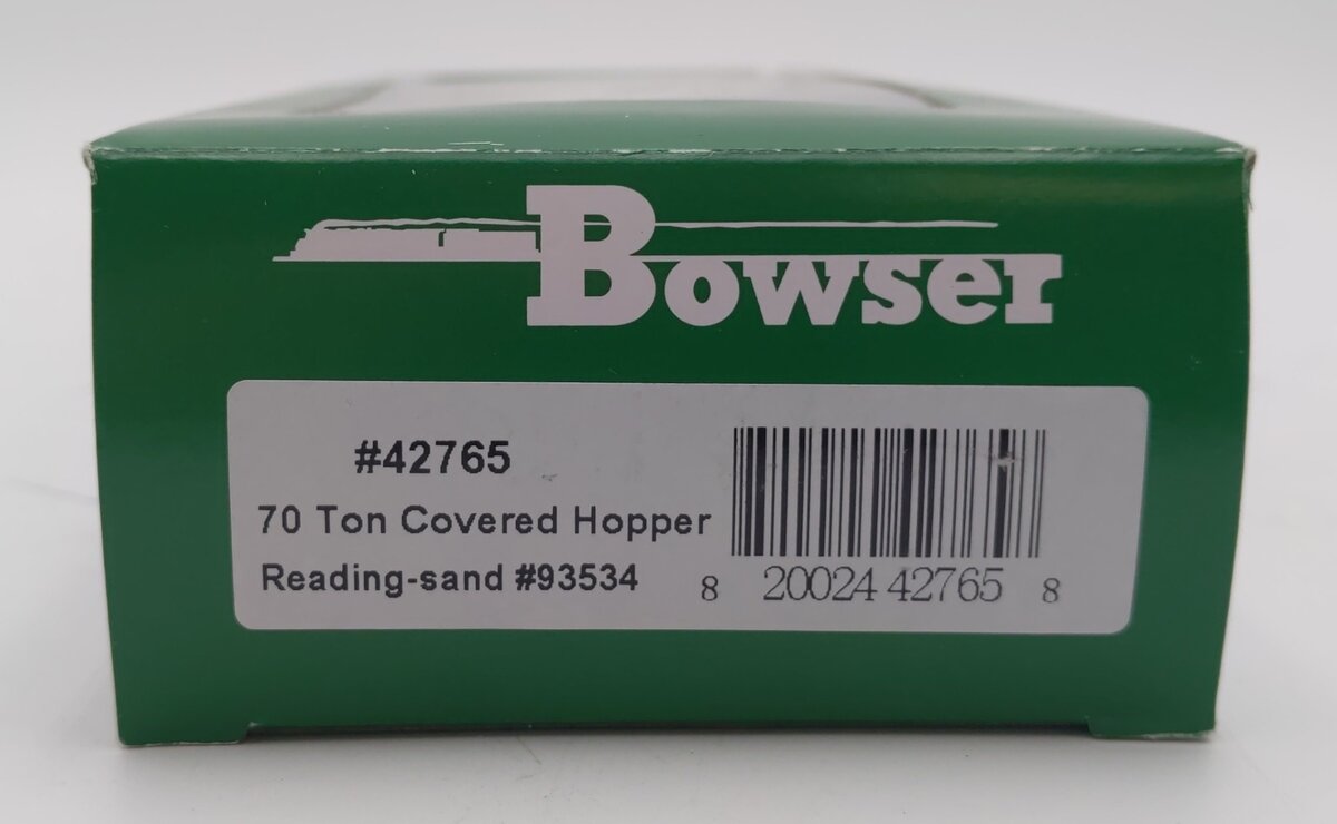 Bowser 42765 HO R-T-R 70-Ton 2-Bay Covered Hopper Reading #93534