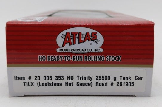 Atlas 20006353 HO TILX Louisiana Hot Sauce 25,500 Gallon Tank Car #261905