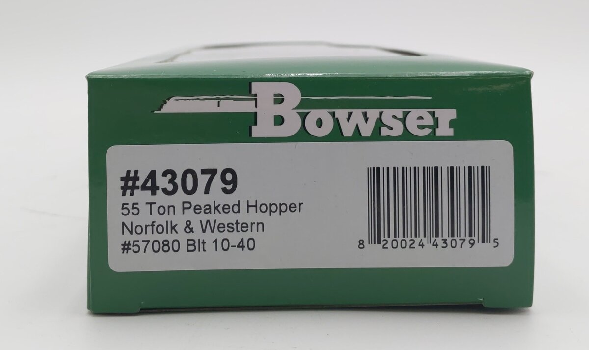 Bowser 43079 HO Norfolk & Western Peaked end 55 Ton Fishbelly Hopper Car #57080