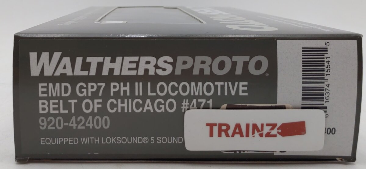 Walthers 920-42400 HO Belt Railway of Chicago EMD GP7 Diesel Loco Sound/DCC #471