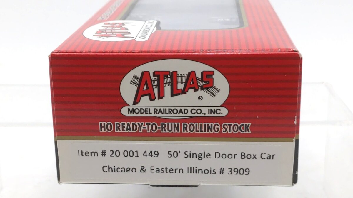 Atlas 20001449 HO Scale Chicago & Eastern Illinois 50' Single Door Boxcar #3909