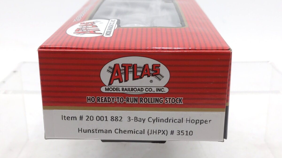 Atlas 20001882 HO Huntsman Chemical JHPX 3-Bay Cylindrical Hopper Car #3510