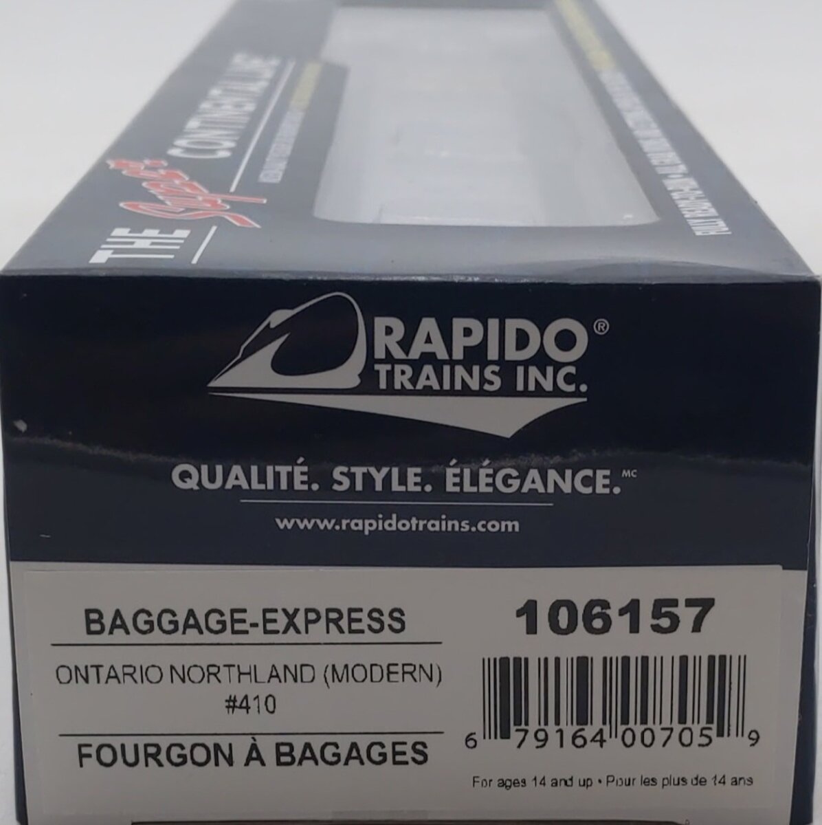 Rapido Trains 106157 HO Ontario Northland 73' 6" Smooth Side Baggage #410