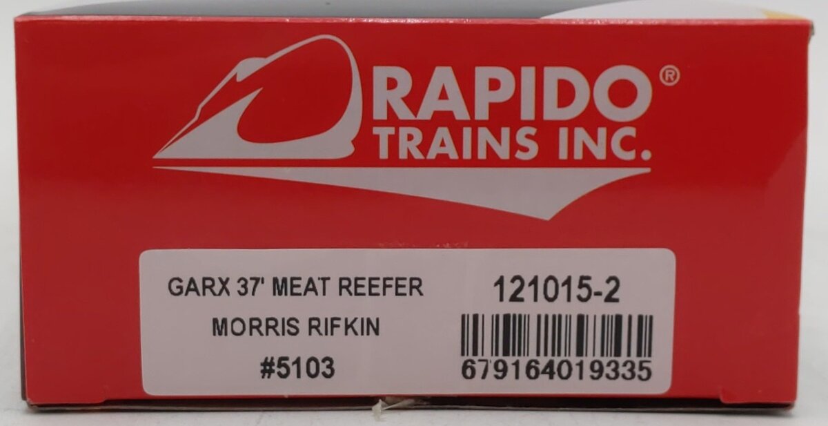 Rapido Trains 121015-2 HO Morris Rifkin URTX 37' Wood Meat Reefer #5103 EX/Box
