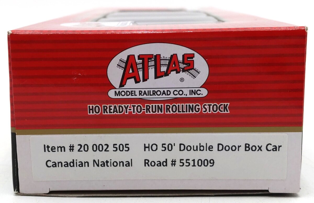 Atlas 20002505 HO Scale Canadian National 50' Double Door Box Car #551009 NIB