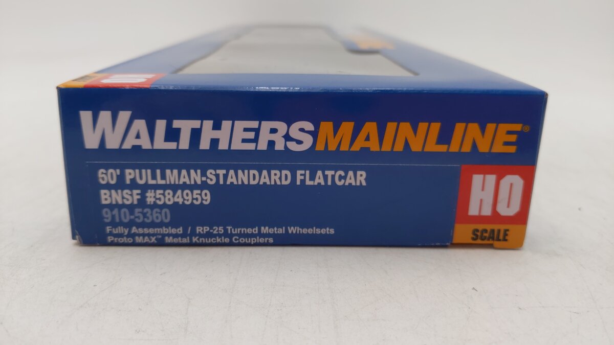 Walthers 910-5360 HO BNSF RTR 60' Pullman-Standard Flatcar #584959