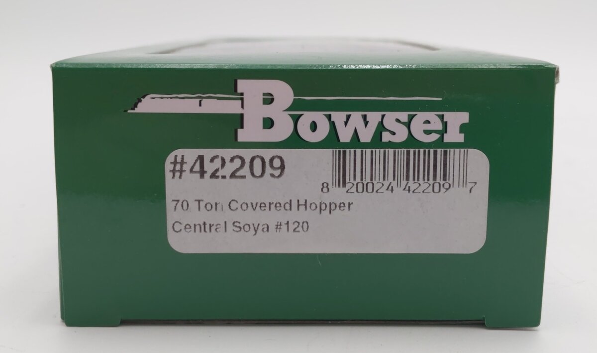 Bowser 42209 HO Central Soya CSYX 70-Ton 2-Bay Covered Hopper Car #120