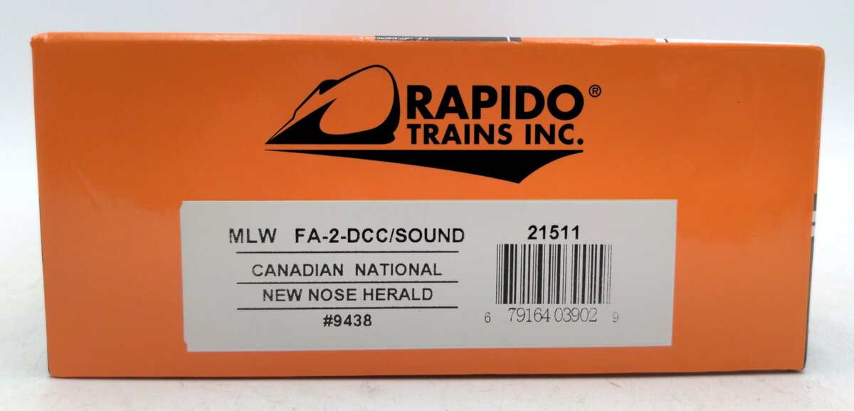 Rapido Trains 21511 HO Canadian National MLW FA-2 Diesel #9438 w/ DCC & Sound
