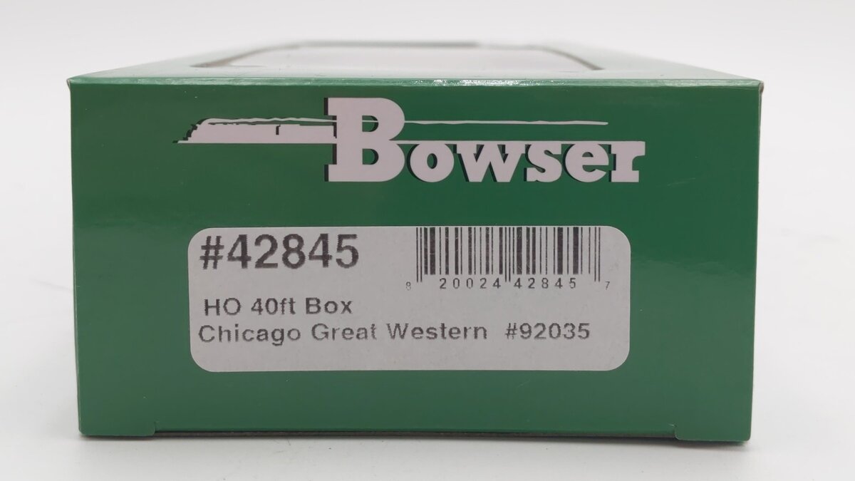 Bowser 42845 HO Chicago Great Western 40' Steel Side Box Car Ready-To-Run #92035 NIB