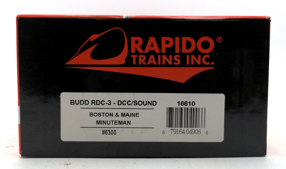 Rapido Trains 16610 HO Boston & Maine Budd RDC-3 Phase Ib Diesel Loco #6300