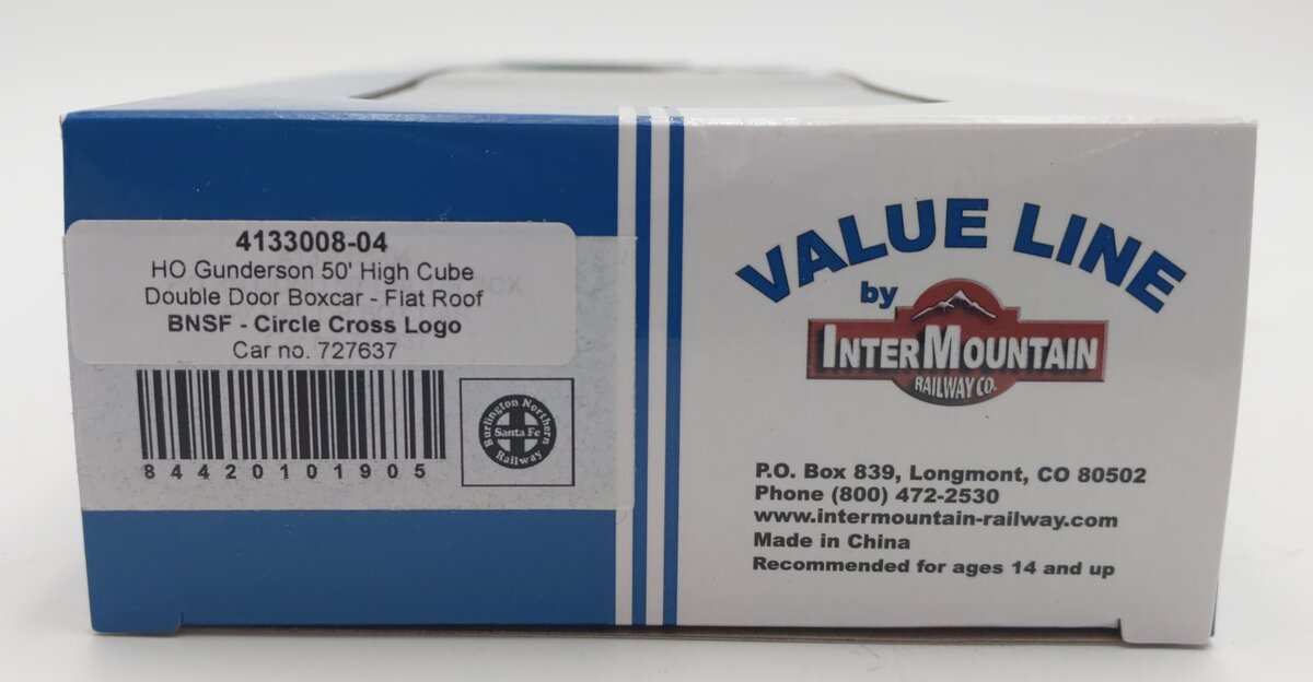 InterMountain 4133008-04 HO BNSF 50' High Cube Double Door Boxcar #727637 NIB