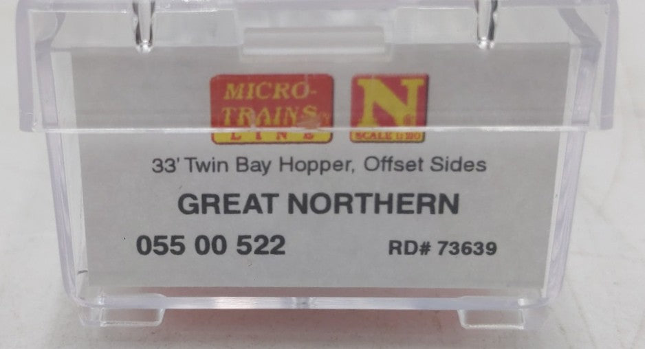 Micro-Trains 05500522 N Great Northern 33' Twin Bay Offset Side Hopper #73639