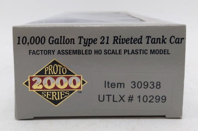Proto 2000 30938 HO Scale UTLX 10K Gallon Type 21 Riveted Tank Car #10299 NIB