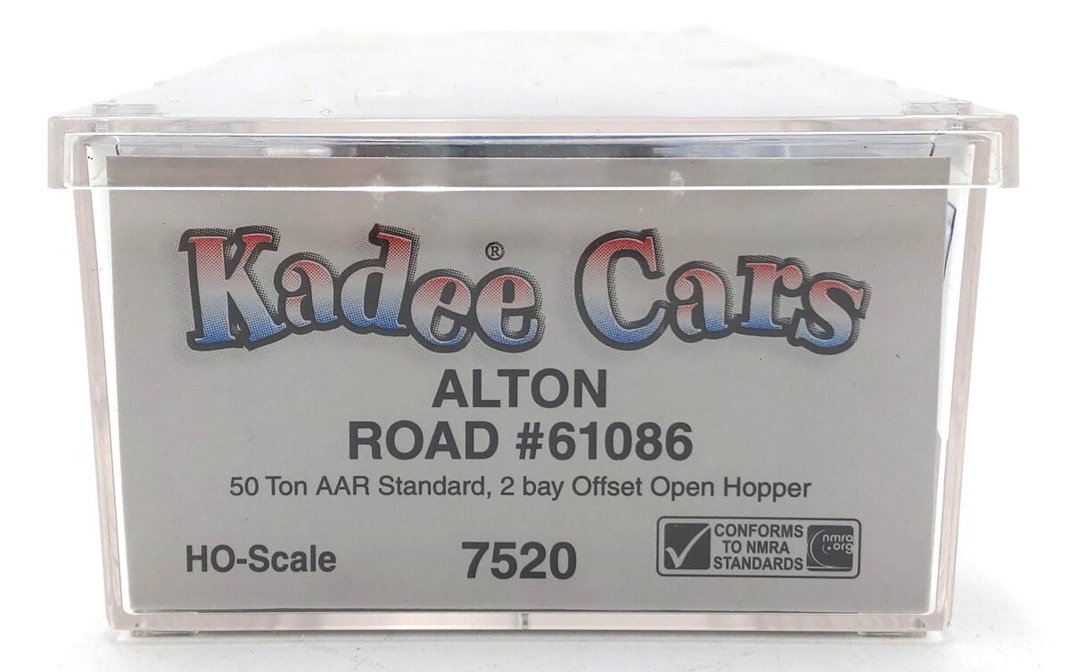 Kadee 7520 HO Scale Alton Road 50 Ton AAR Std. 2-Bay Offset Open Hopper #61086