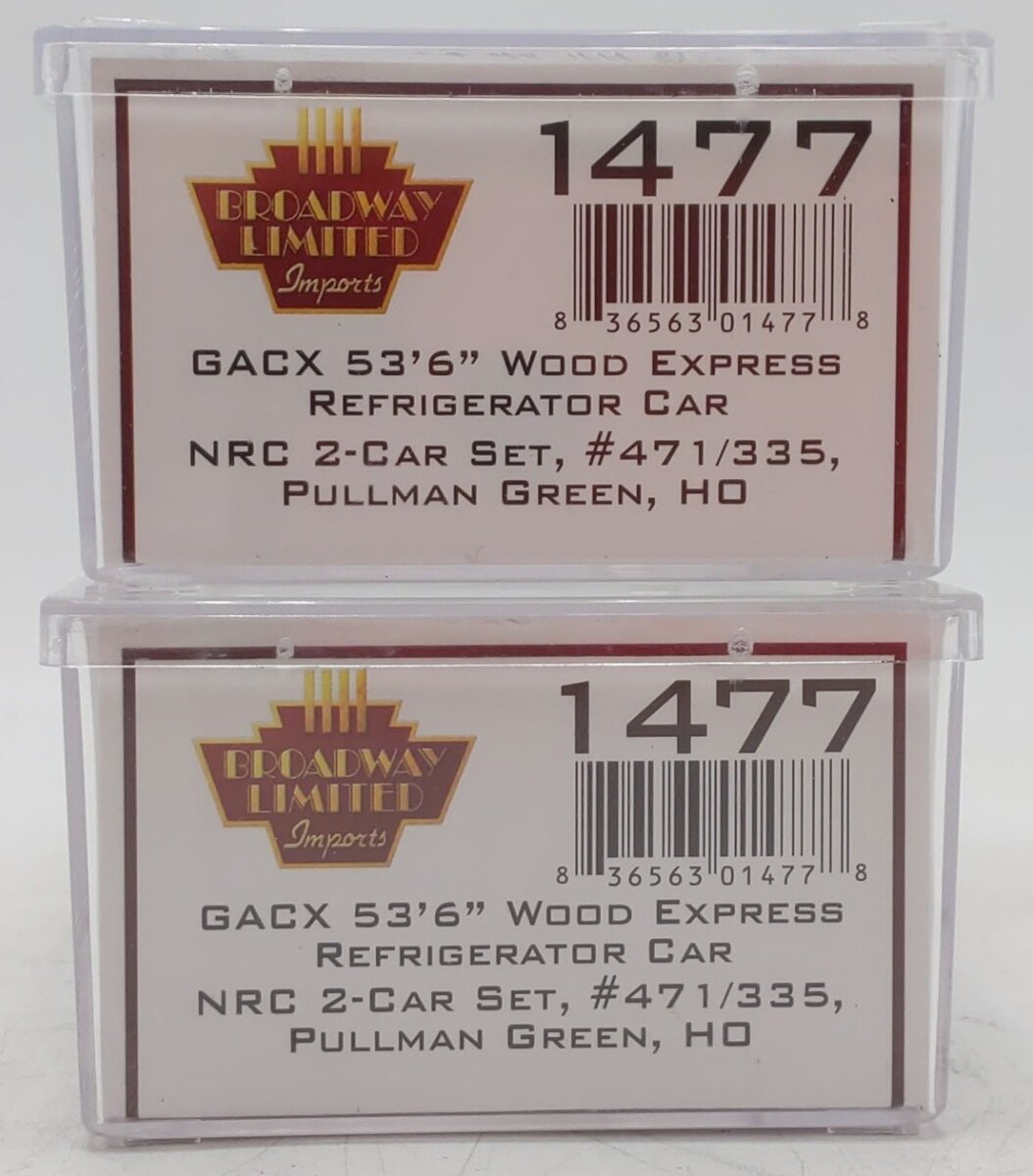 Broadway Limited 1477 HO Scale Northern Refrigerator Line Boxcars (Set of 2) LN/Box