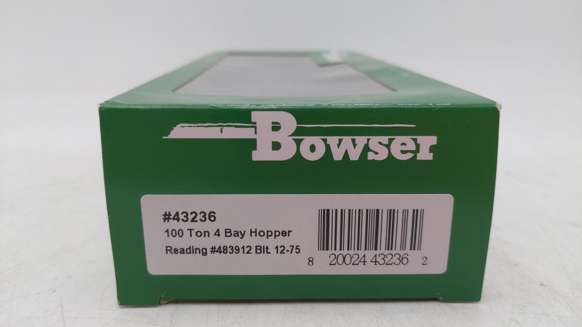 Bowser 43236 HO Reading H-43 100-Ton Hopper Car #483912