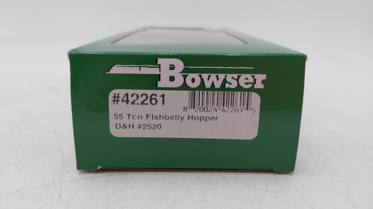 Bowser 42261 HO Delaware & Hudson 55-Ton Fishbelly Black Hopper Car #2520