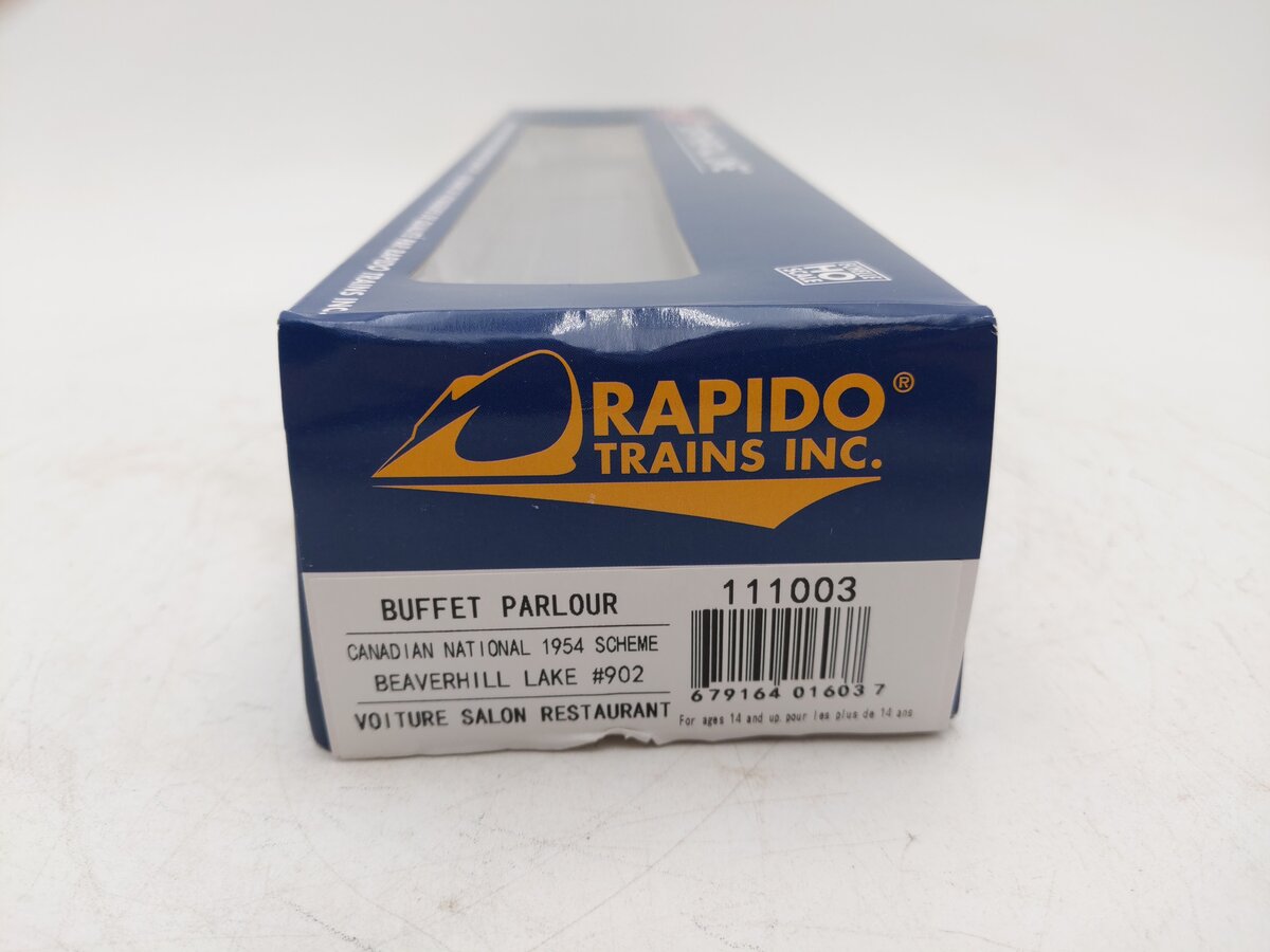 Rapido Trains 111003 HO Canadian National "Beaverhill Lake" Buffet-Parlor NIB