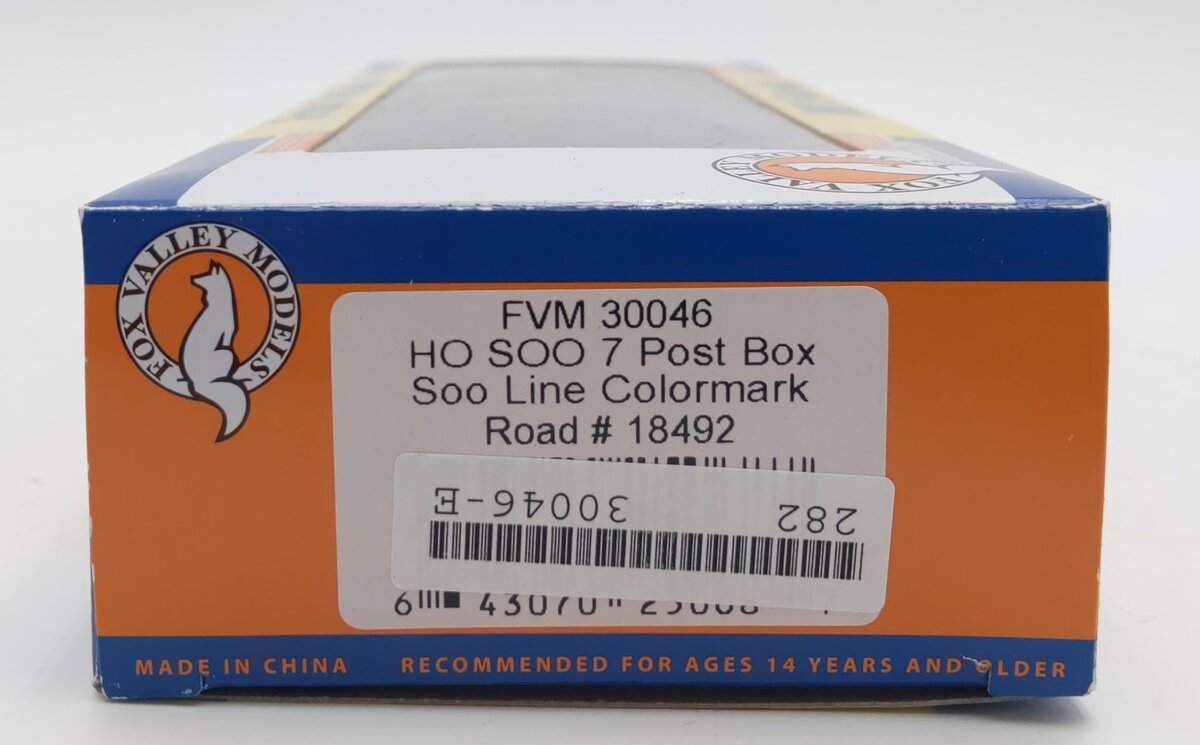 Fox Valley Models 30046 HO Scale SOO Line 7 Post Boxcar #18492