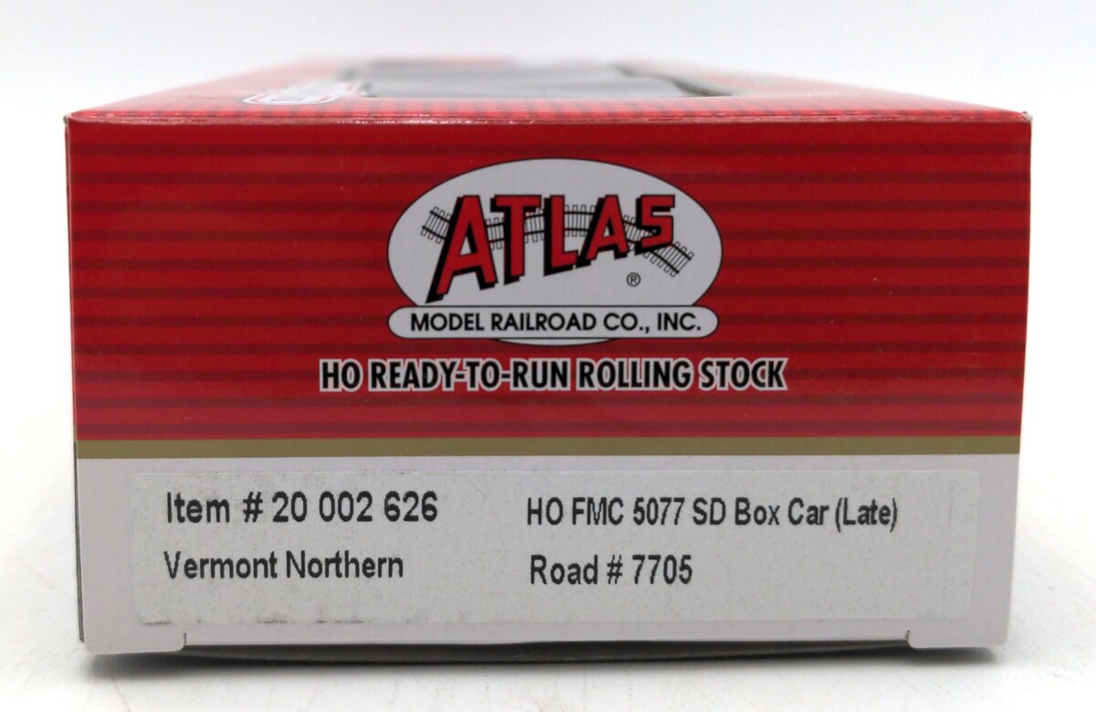 Atlas 20002626 HO Scale Vermont Northern FMC SD Boxcar #7705 NIB