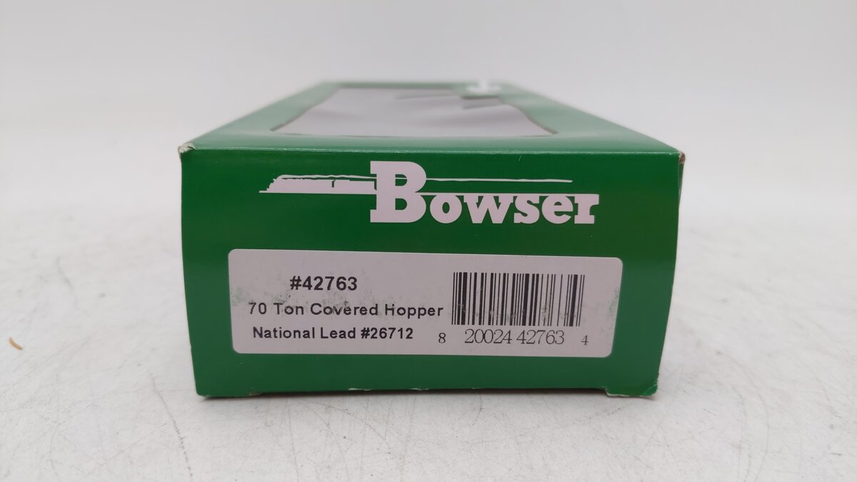 Bowser 42763 Ho American Car & Foundry 70t 2-Bay Covered Hopper #26712 LN/Box