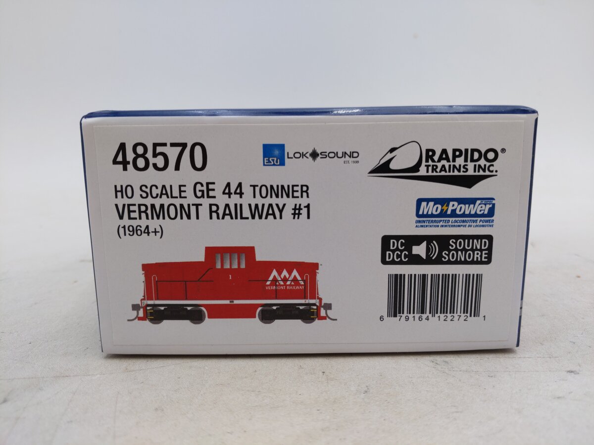 Rapido Trains 48570 HO Vermont RR GE 44 Tonner #1 w/ DC/DCC/Sound NIB