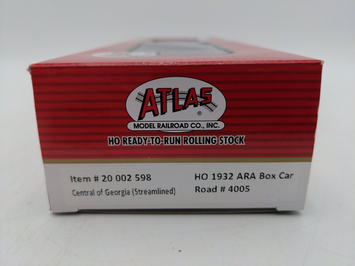 Atlas 20002598 HO Central of Georgia 1932 ARA Box Car #4005