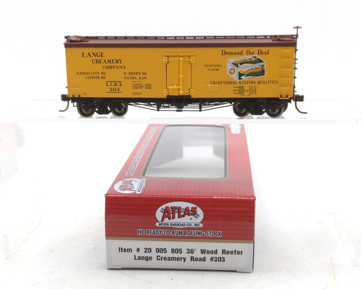 Atlas 20005805 HO Scale Lange Creamery Road 36' Wood Reefer #303