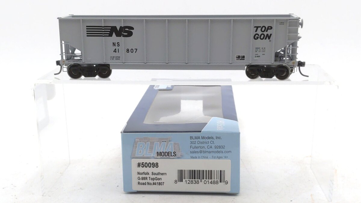 BLMA Models 50098 HO Scale Norfolk Southern G-98R TopGon Gondola #41807