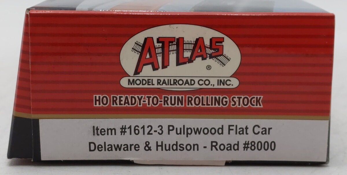 Atlas 1612-3 HO Scale Delaware & Hudson Flatcar #8000 LN/Box