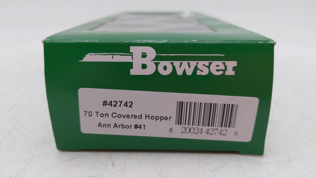 Bowser 42742 HO Ann Arbor 70-Ton 2-Bay Covered Hopper Ready-To-Run #41