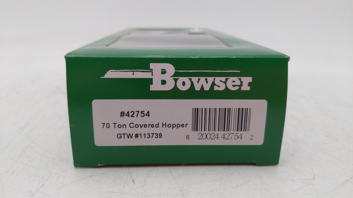 Bowser 42754 HO GTW 70-Ton 2-Bay Covered Hopper with Open Sides RTR #113739