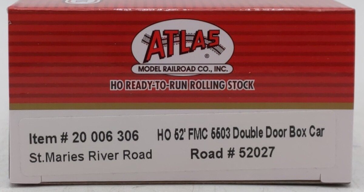 Atlas 20006306 HO St. Maries River RR FMC 5503 52' Double-Door Box Car #52027
