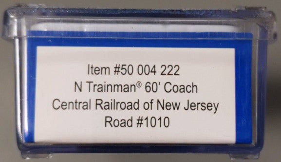 Atlas 50004222 N Central Railroad of New Jersey Trainman ACF 60' Passenger Coach