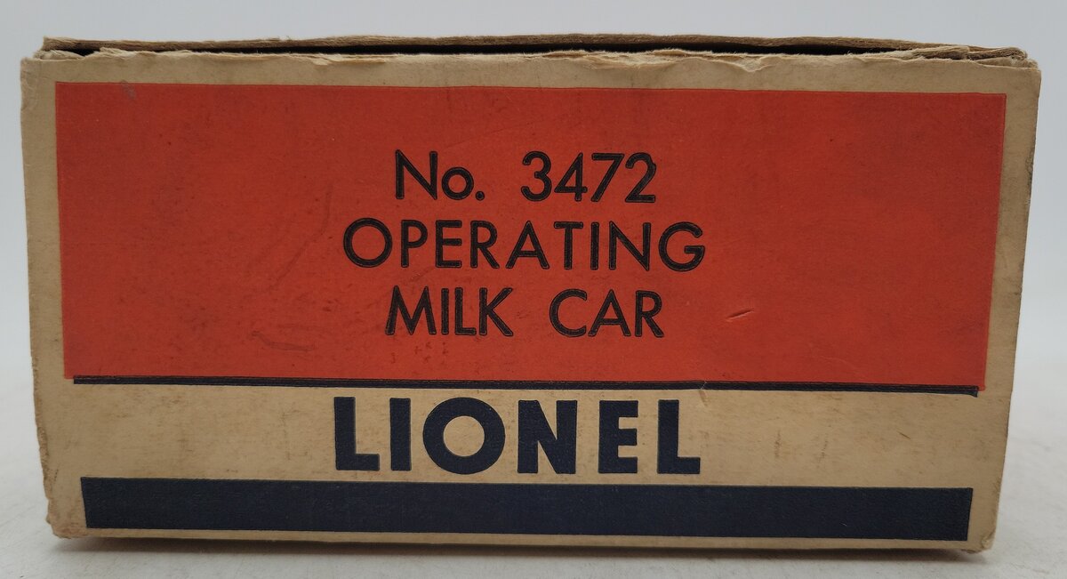 Lionel 3472 O Vintage Operating Milk Car with Platform VG/Box