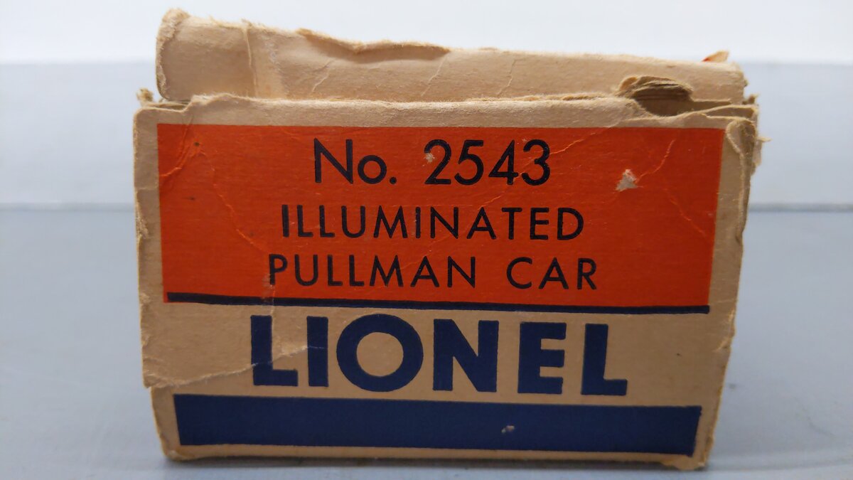 Lionel 2543 Vintage O Gauge Pennsylvania Aluminum "William Penn" Pullman Car VG/Box