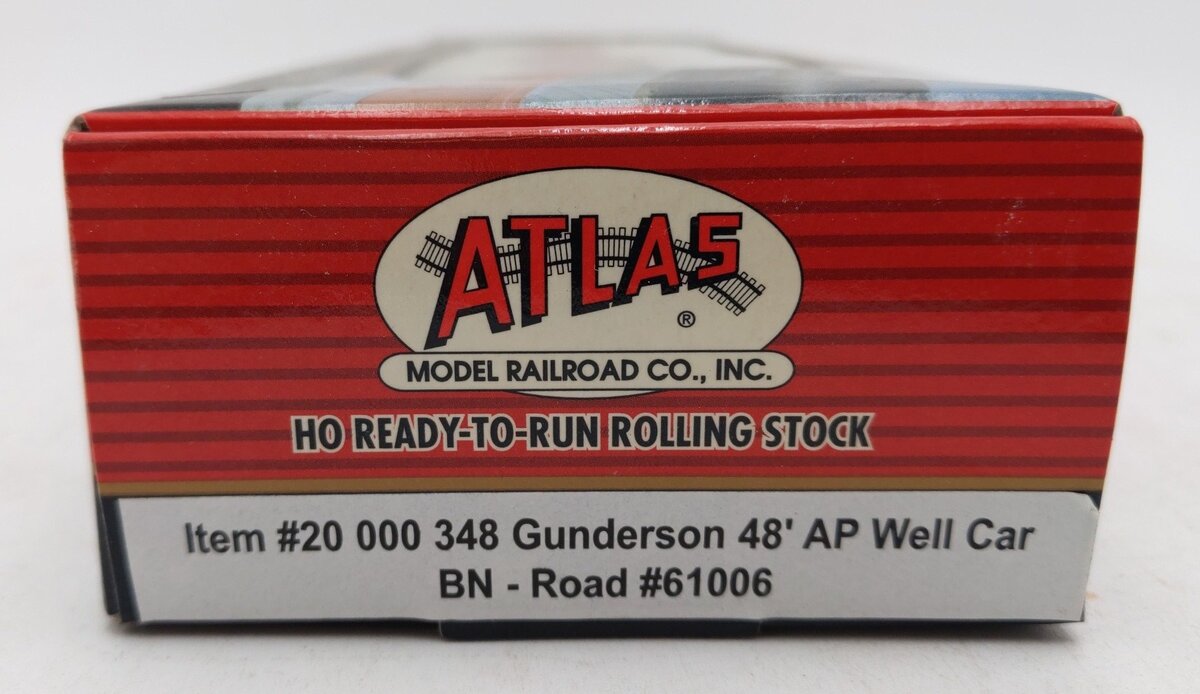Atlas 20000348 HO Scale Burlington Northern 48' Well Car #61006