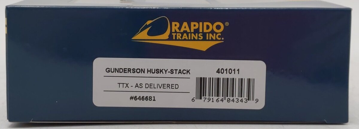 Rapido Trains 401011 HO Scale TTX Corporation Gunderson Husky-Stack #646681