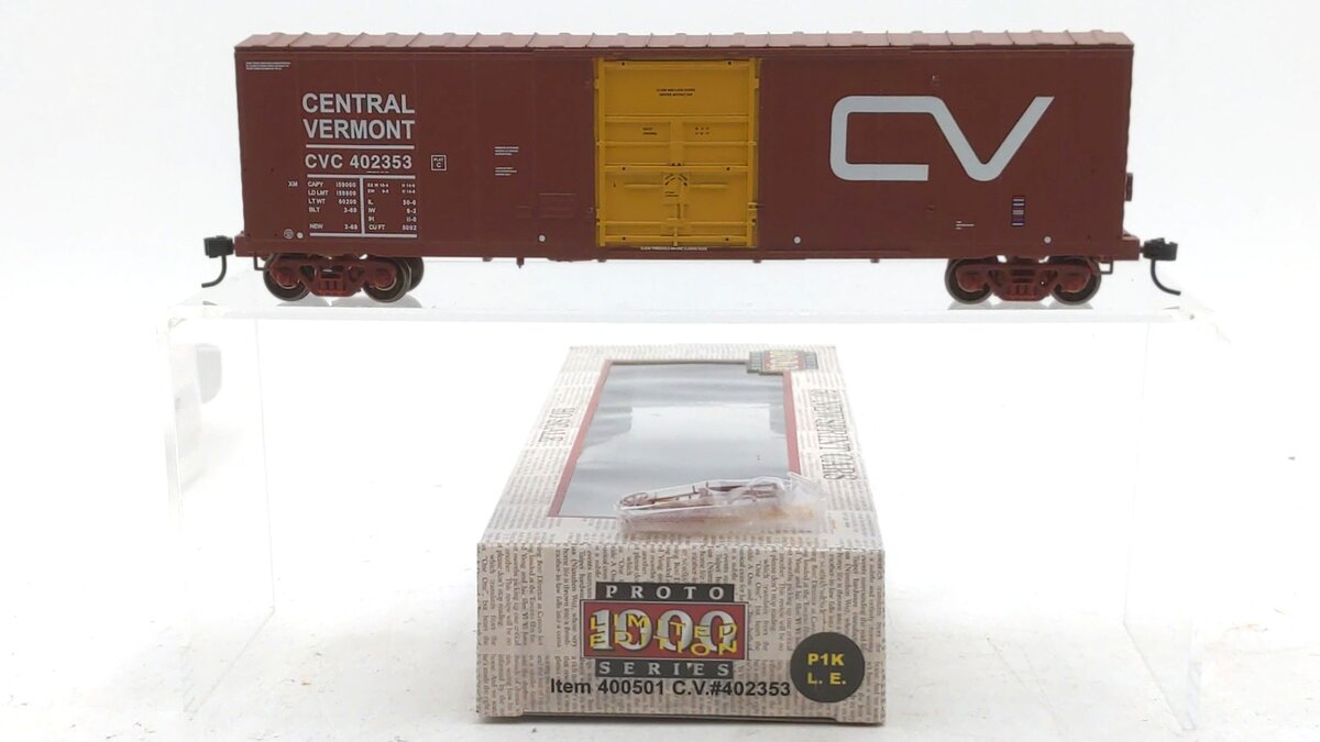 Proto 1000 400501 HO Scale Central Vermont 50' Newsprint Box Car #402353 LN/Box