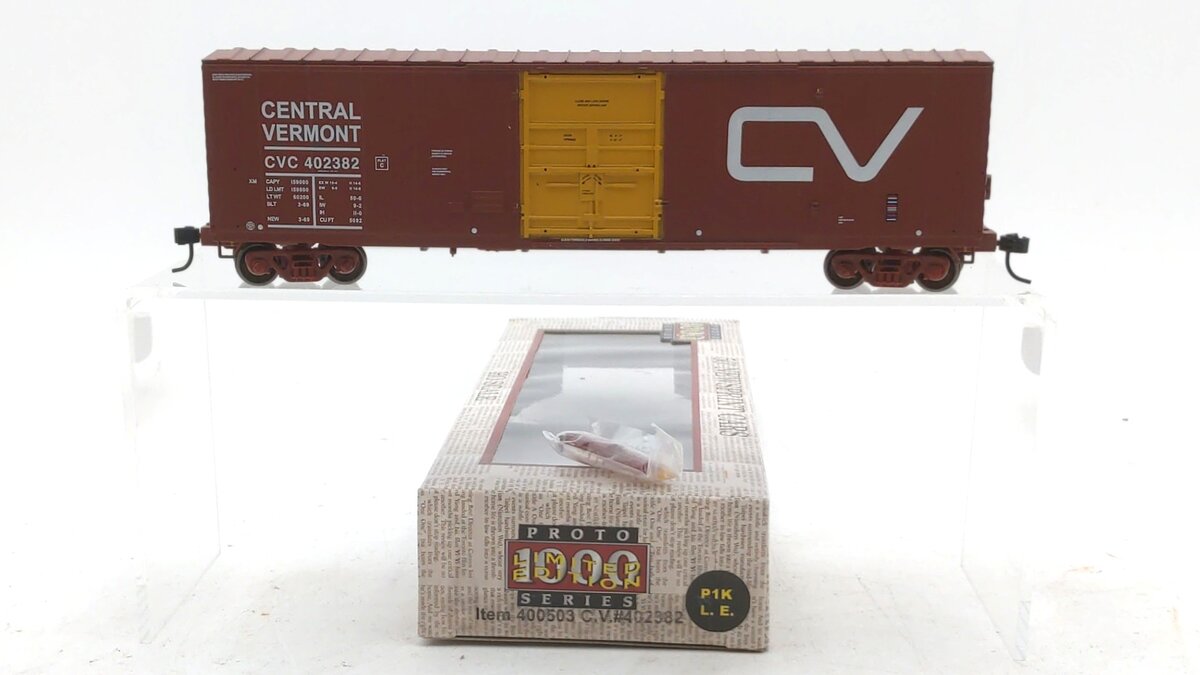 Proto 1000 400503 HO Scale Central Vermont 50' Newsprint Box Car #402382 LN/Box
