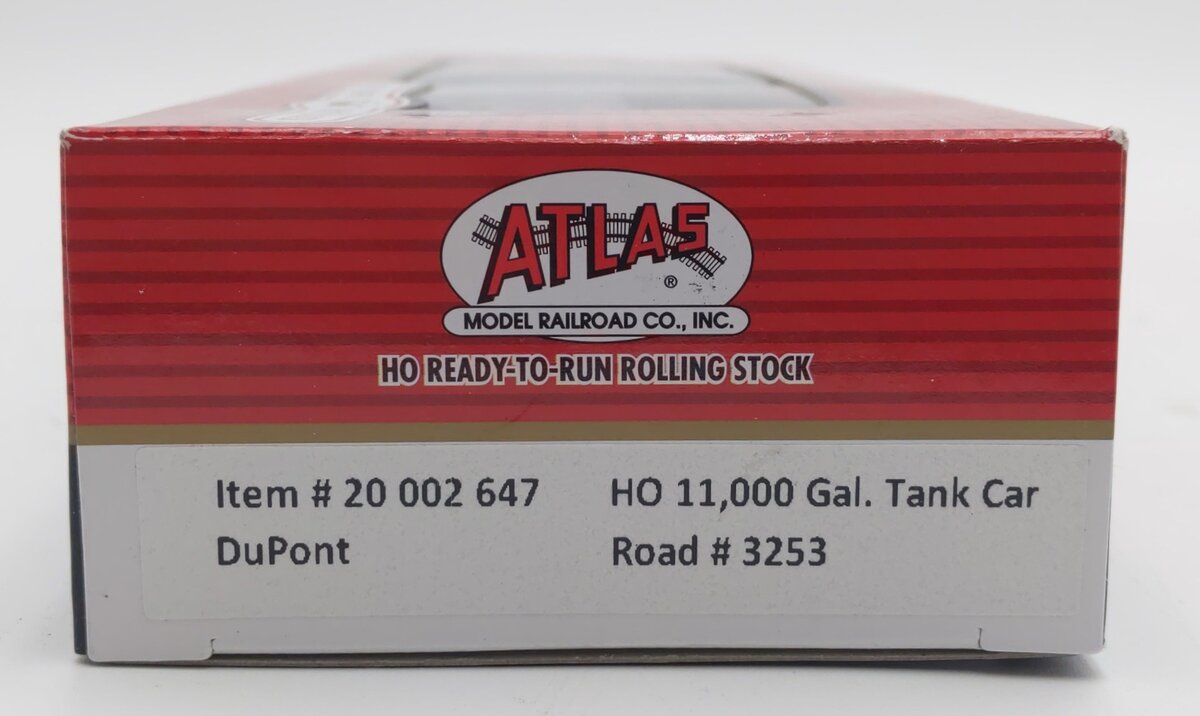 Atlas 20002647 HO Scale SHPX DuPont 11K-Gal Tank Car #3253