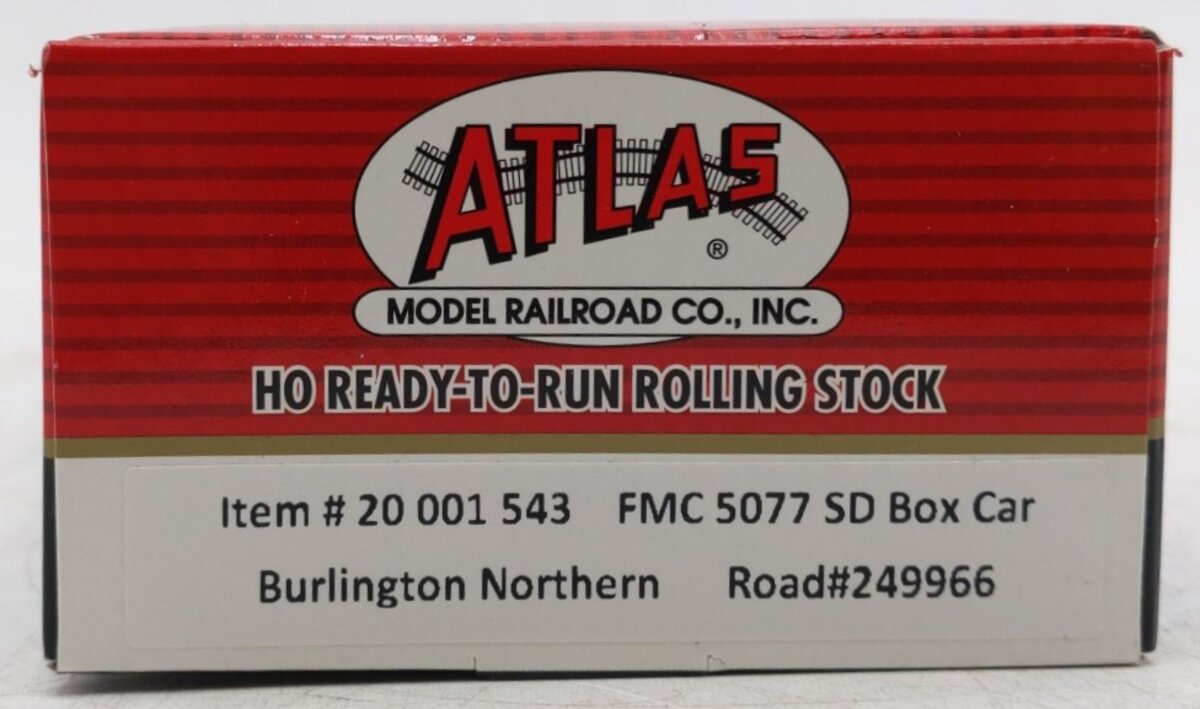 Atlas 20001543 HO Scale Burlington Northern FMC 5077 SD Boxcar #249966