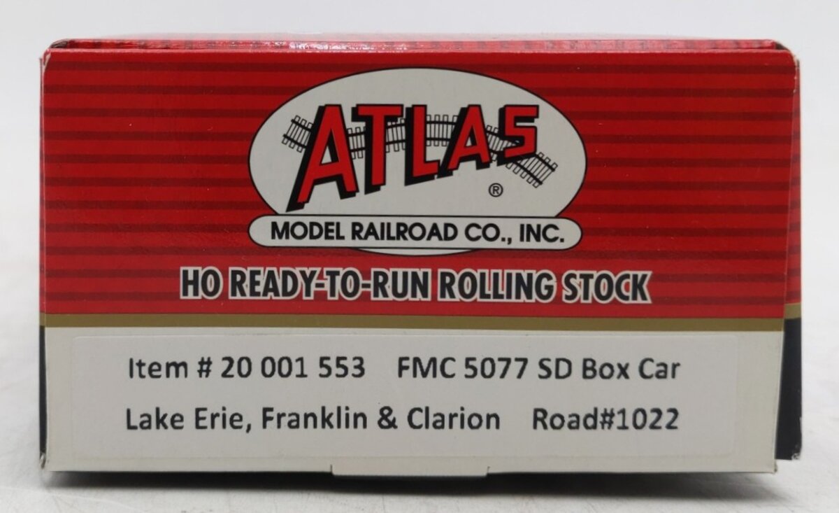 Atlas 20001553 HO Scale LEF&C FMC 5077 SD Boxcar #1022