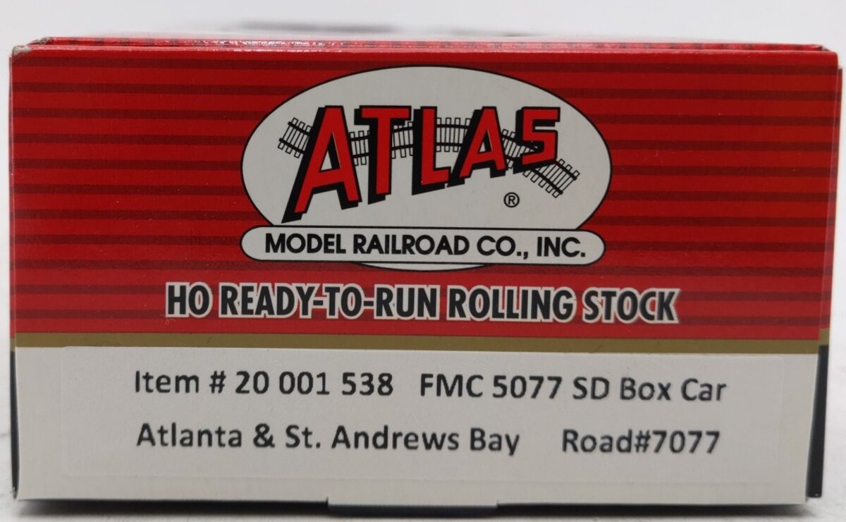 Atlas 20001538 HO Scale ASAB FMC 5077 SD Boxcar #7077