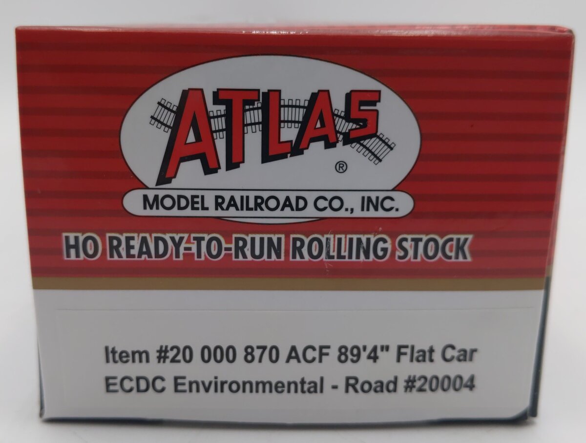 Atlas 20000870 HO ECDC Environmental 89'4" Flat Car #20004