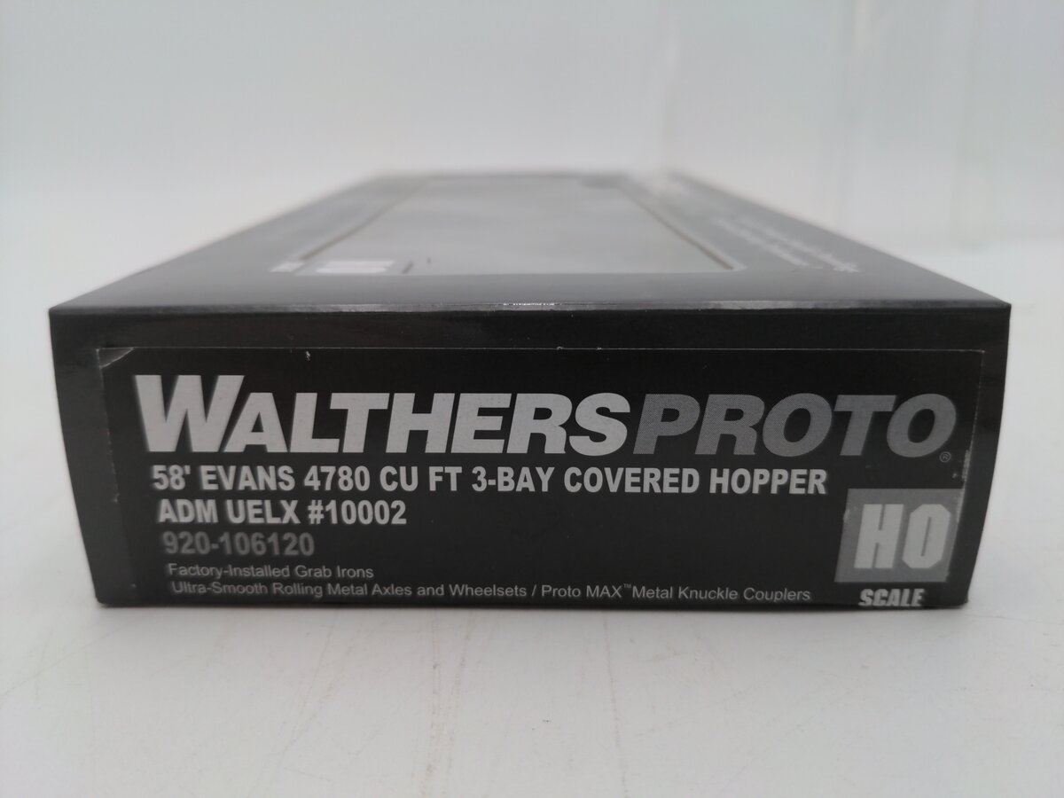 Walthers 920-106120 HO ADM/UELX 55' Evans 4780 3-Bay Covered Hopper #10002