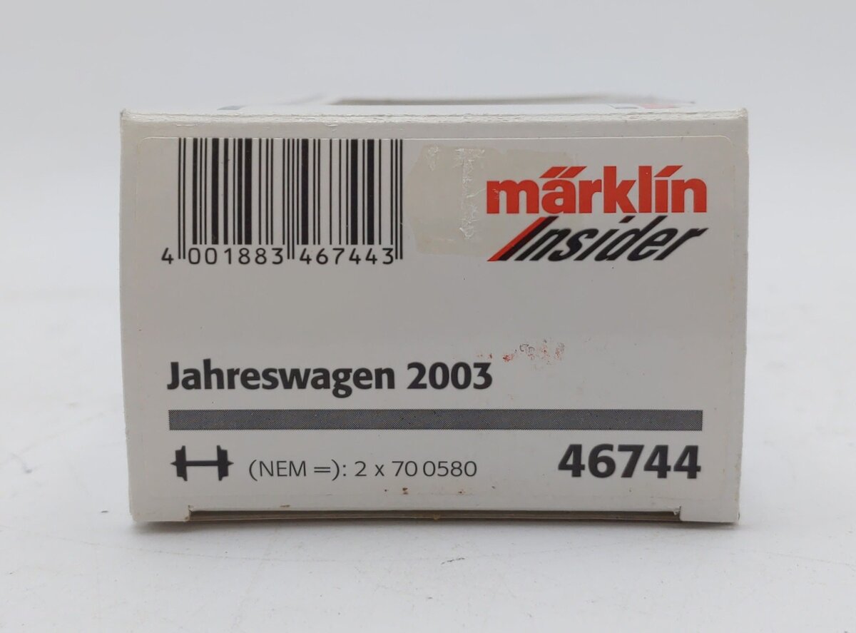 Marklin 46744 Insider Annual Car 2003 LN/Box