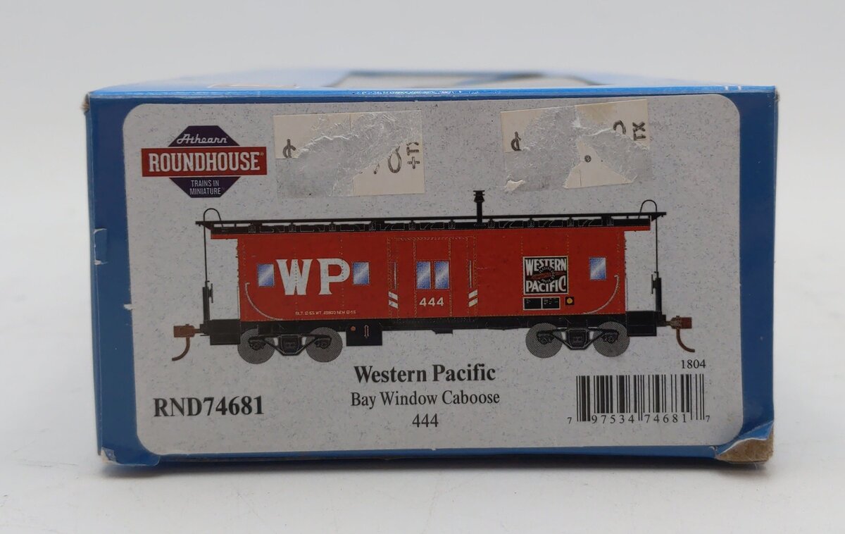 Athearn 74681 HO Scale Western Pacific Bay Window Caboose #444