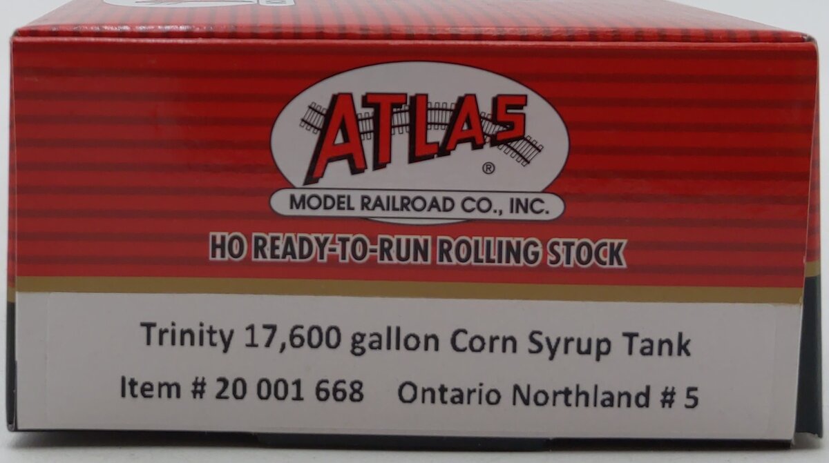 Atlas 20001668 HO Scale Ontario Northland Corn Syrup Tank #5